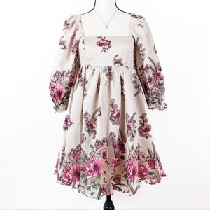 NWT Storia Bouquets Burnout Floral Baby Doll Dress, Size Medium
